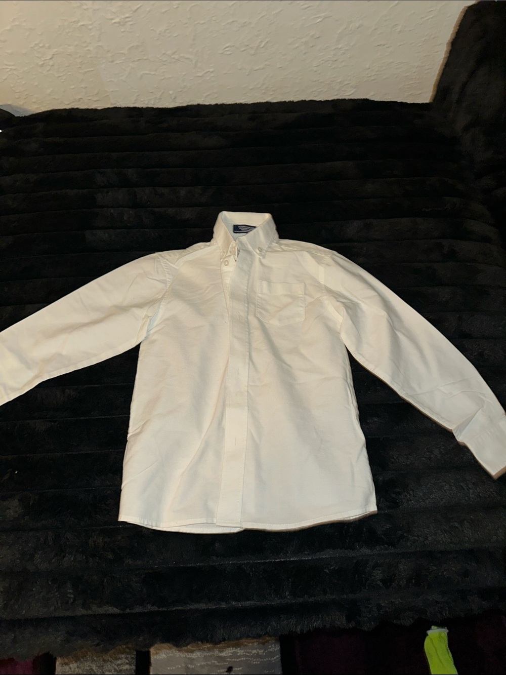 Izod White Long-Sleeve Button-Down Dress Shirt